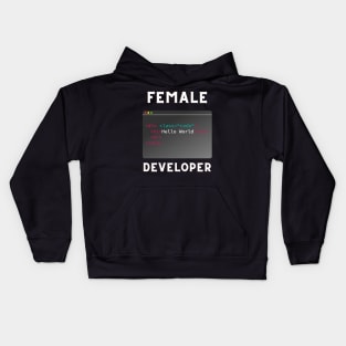 female developer Kids Hoodie